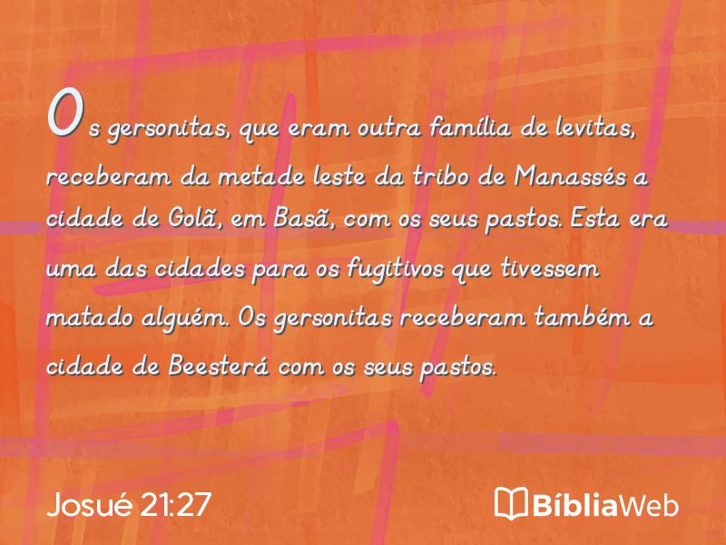 Josué 21:27 em imagem para compartilhar