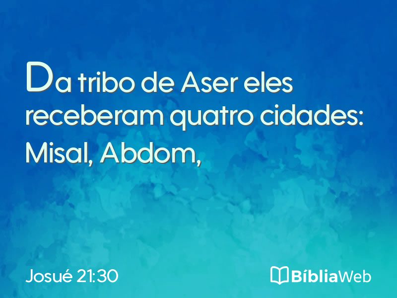 Josué 21:30 em imagem para compartilhar