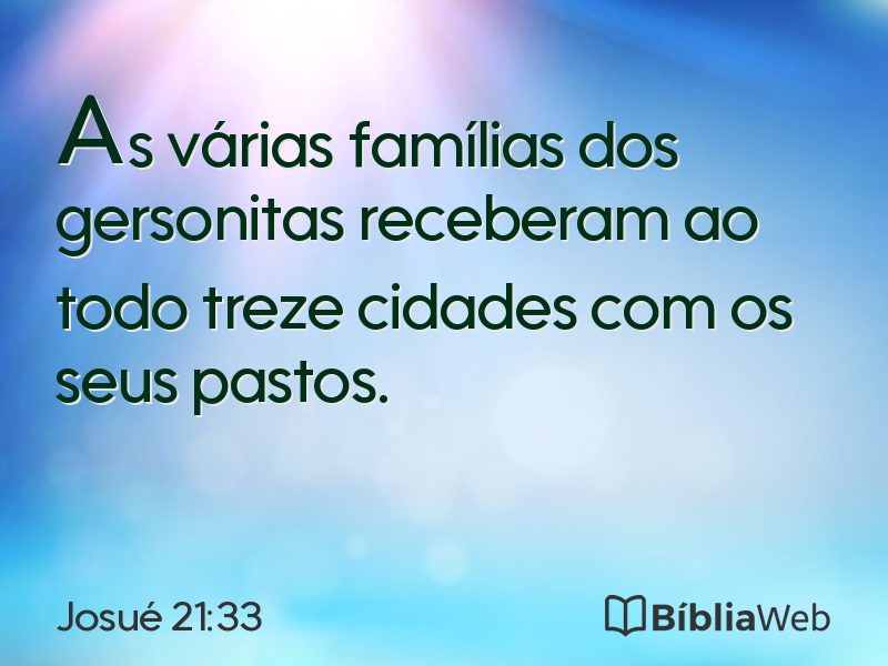 Josué 21:33 em imagem para compartilhar