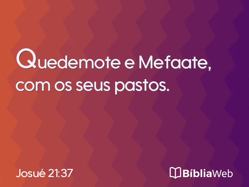Josué 21:37 em imagem para compartilhar