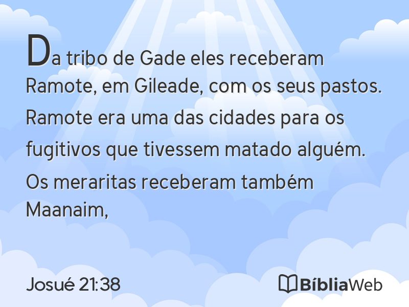 Josué 21:38 em imagem para compartilhar