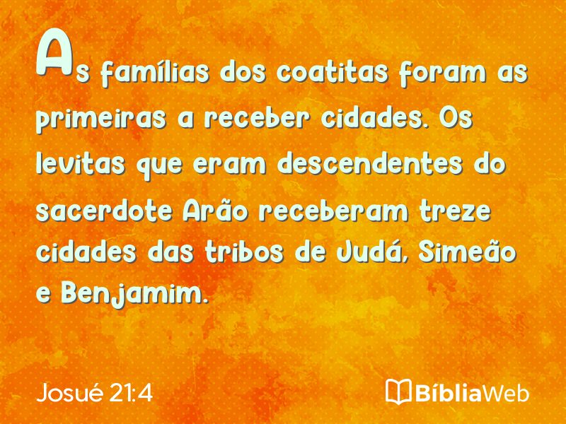 Josué 21:4 em imagem para compartilhar