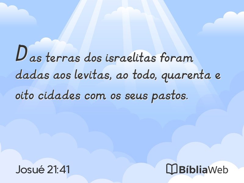 Josué 21:41 em imagem para compartilhar