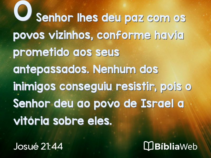 Josué 21:44 em imagem para compartilhar