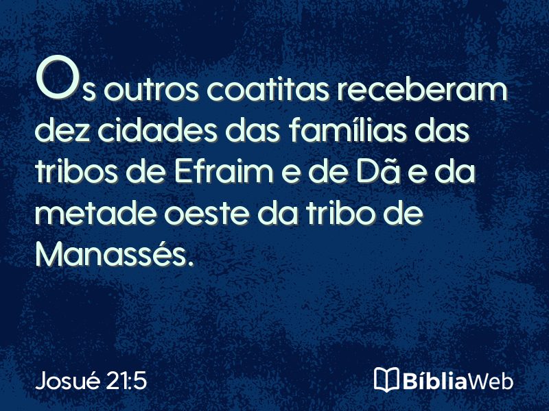 Josué 21:5 em imagem para compartilhar