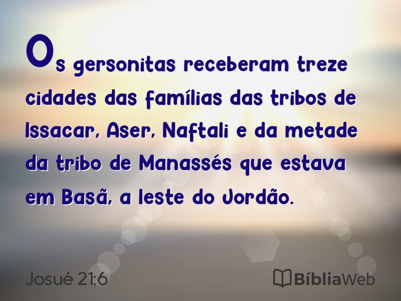 Josué 21:6 em imagem para compartilhar