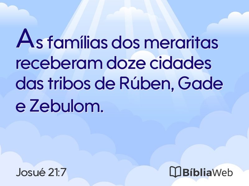 Josué 21:7 em imagem para compartilhar