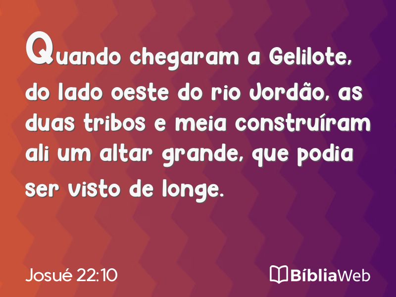 Josué 22:10 em imagem para compartilhar
