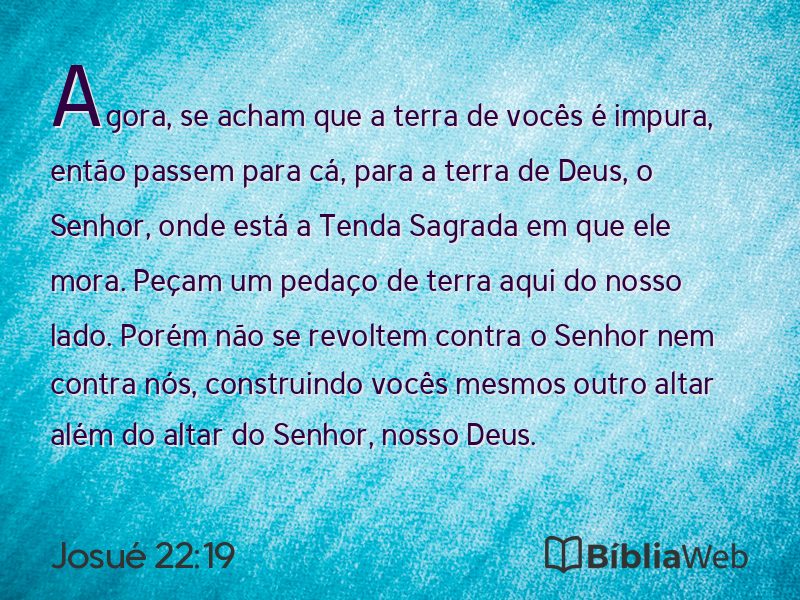 Josué 22:19 em imagem para compartilhar