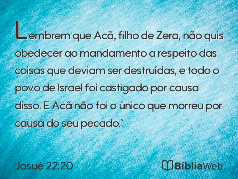 Josué 22:20 em imagem para compartilhar