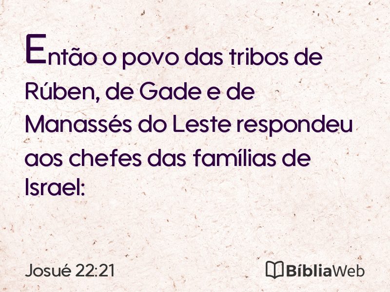 Josué 22:21 em imagem para compartilhar