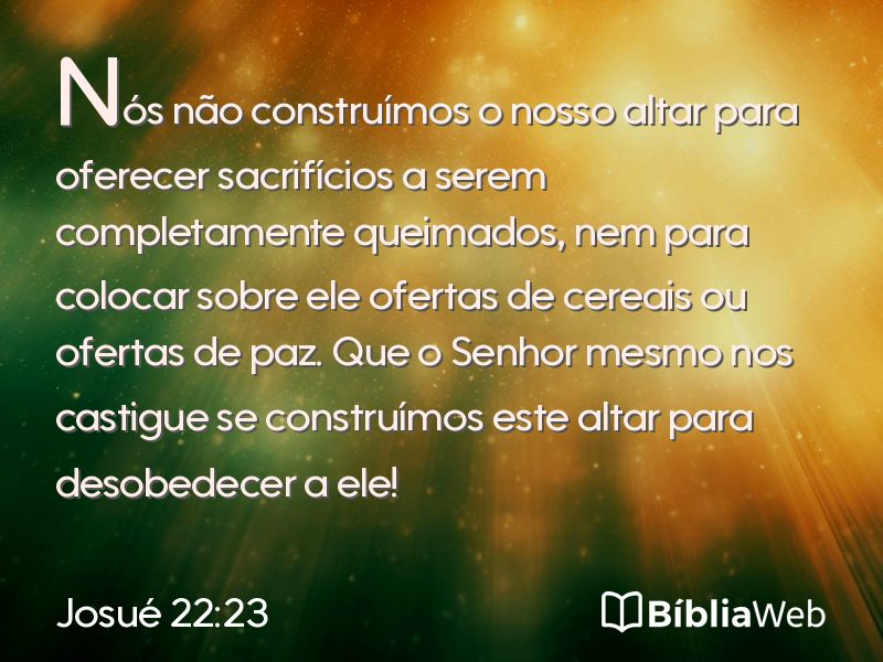 Josué 22:23 em imagem para compartilhar
