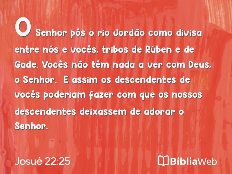 Josué 22:25 em imagem para compartilhar