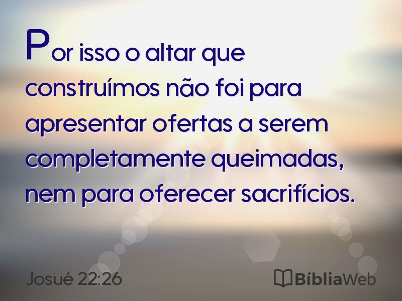 Josué 22:26 em imagem para compartilhar