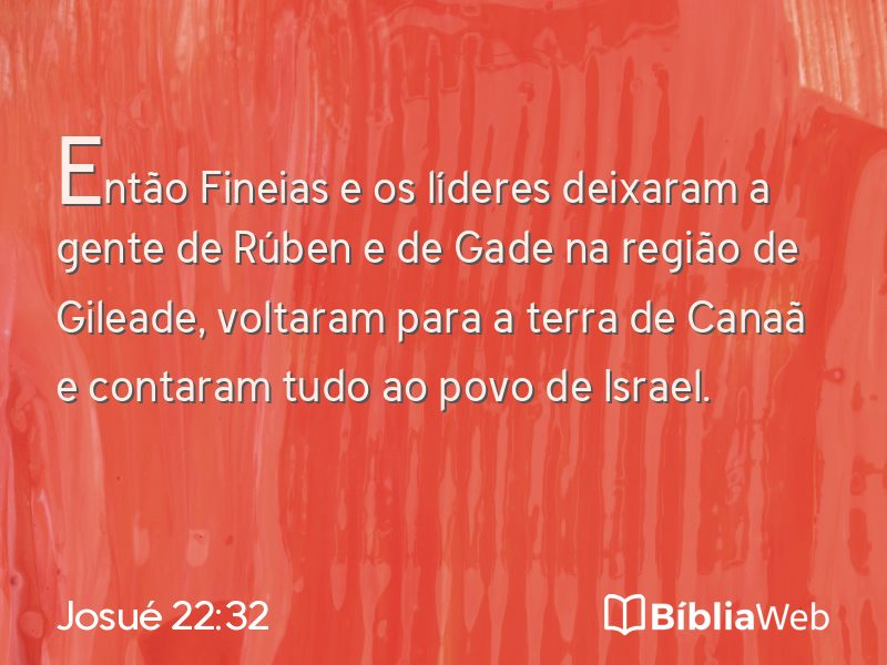 Josué 22:32 em imagem para compartilhar