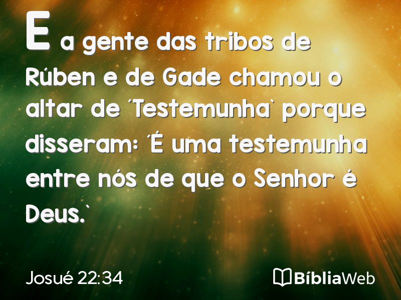 Josué 22:34 em imagem para compartilhar