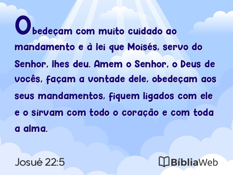 Josué 22:5 em imagem para compartilhar