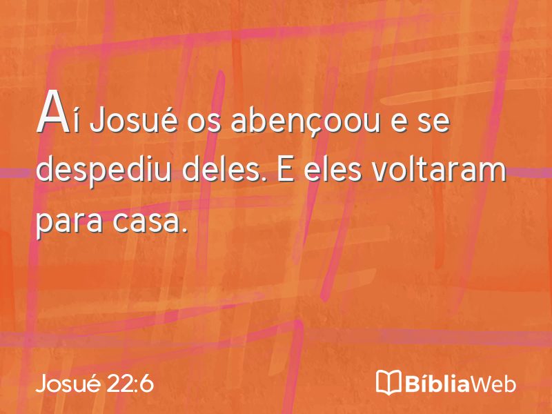 Josué 22:6 em imagem para compartilhar