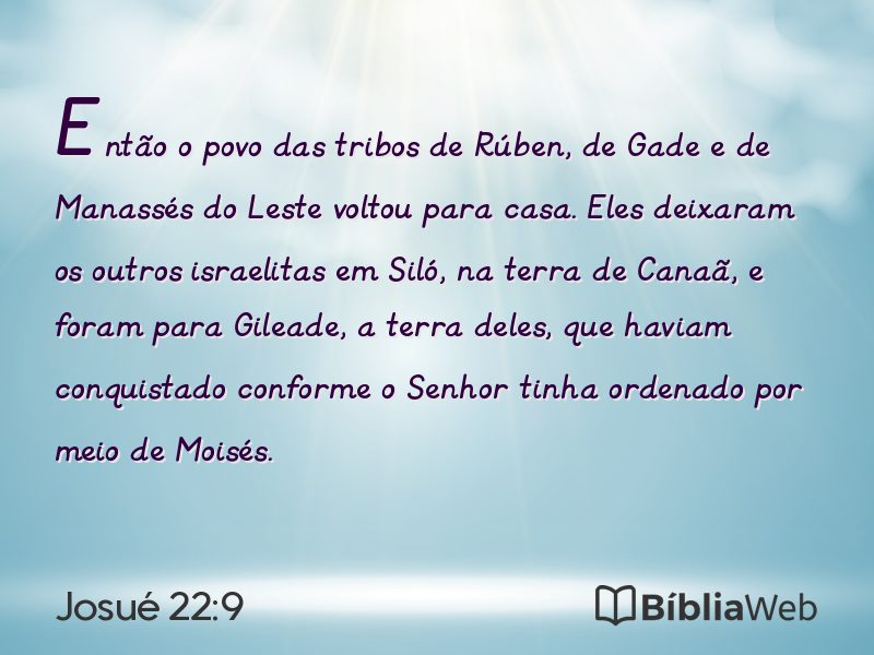 Josué 22:9 em imagem para compartilhar