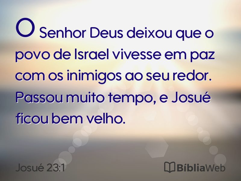 Josué 23:1 em imagem para compartilhar