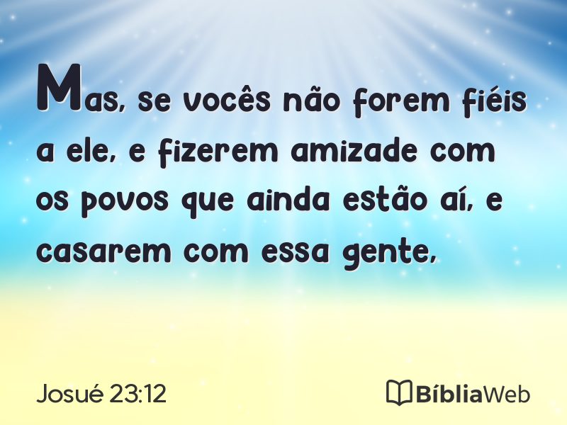 Josué 23:12 em imagem para compartilhar