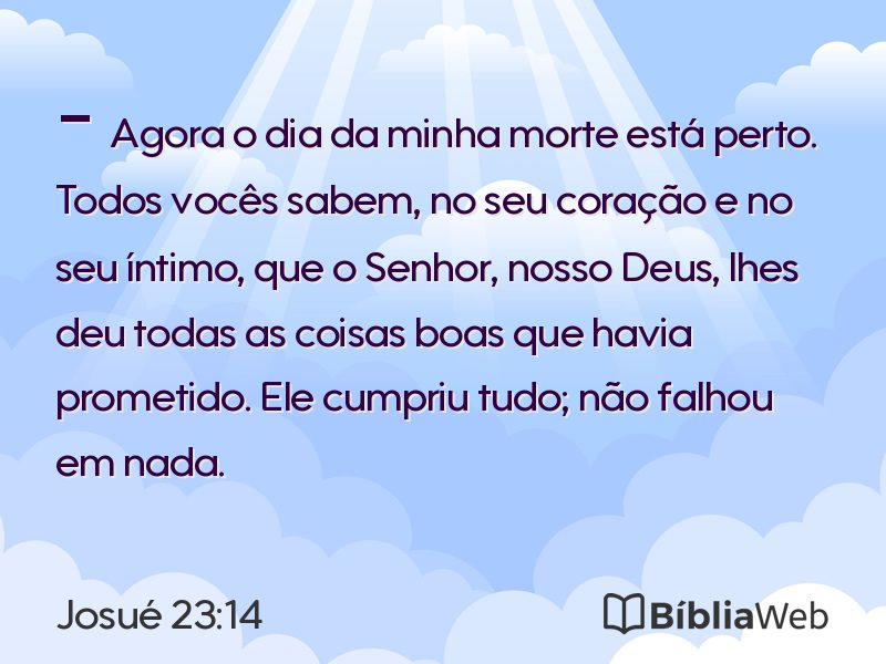 Josué 23:14 em imagem para compartilhar