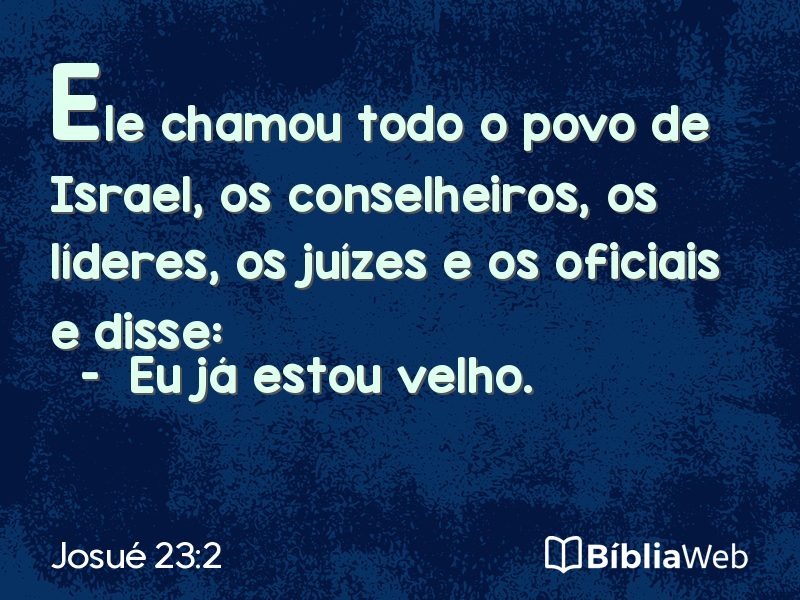 Josué 23:2 em imagem para compartilhar