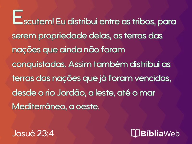 Josué 23:4 em imagem para compartilhar