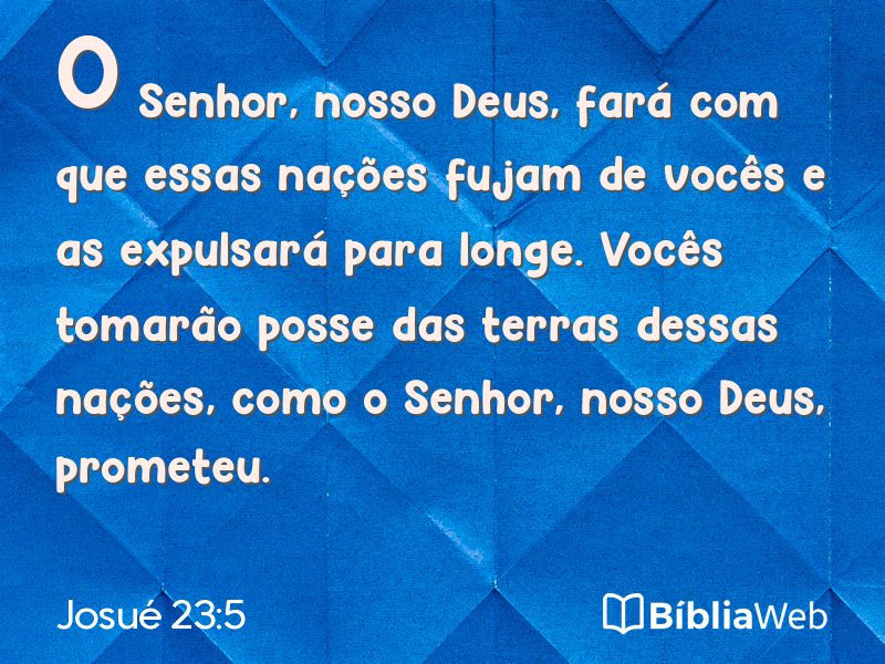 Josué 23:5 em imagem para compartilhar