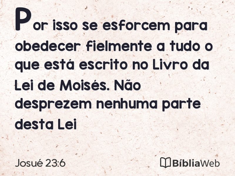 Josué 23:6 em imagem para compartilhar
