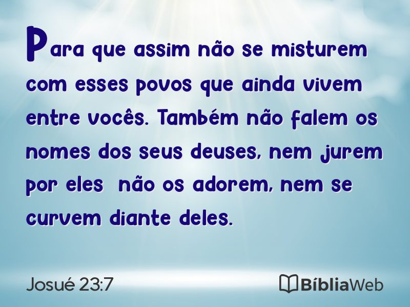 Josué 23:7 em imagem para compartilhar