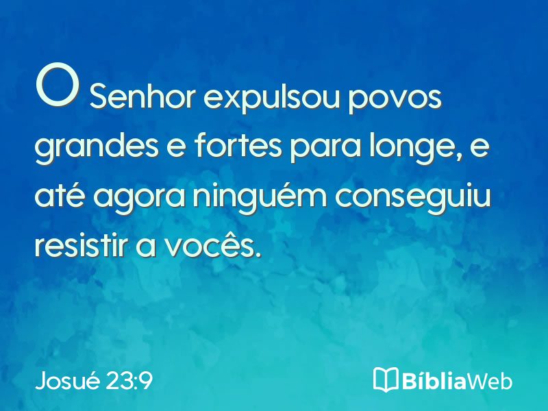 Josué 23:9 em imagem para compartilhar
