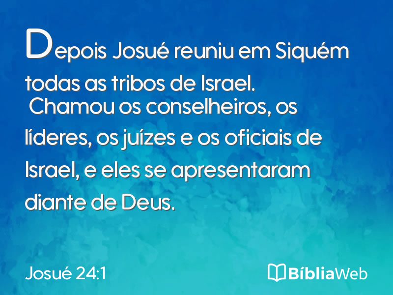 Josué 24:1 em imagem para compartilhar