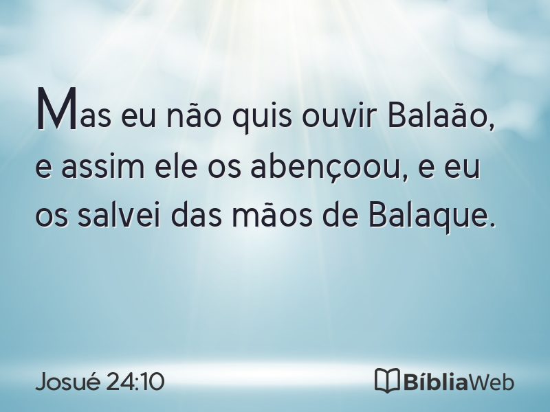 Josué 24:10 em imagem para compartilhar