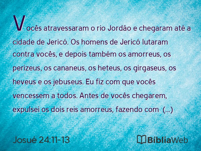 Josué 24:11-13 em imagem para compartilhar