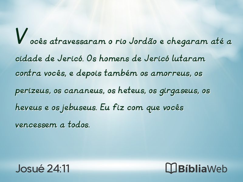 Josué 24:11 em imagem para compartilhar