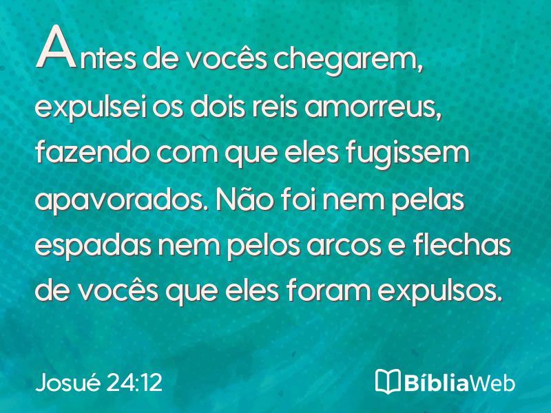 Josué 24:12 em imagem para compartilhar