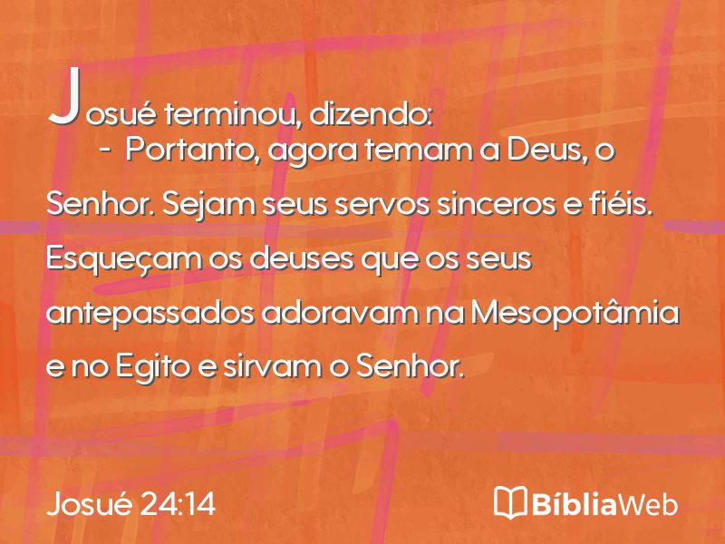 Josué 24:14 em imagem para compartilhar