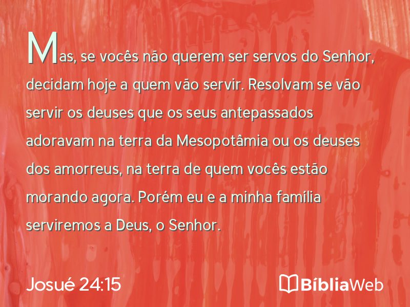 Josué 24:15 em imagem para compartilhar