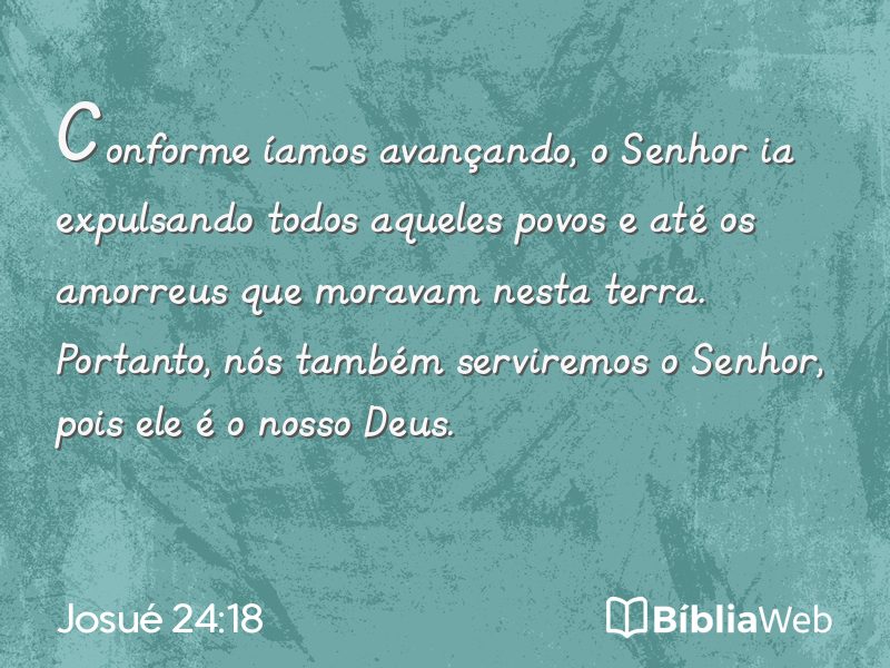 Josué 24:18 em imagem para compartilhar