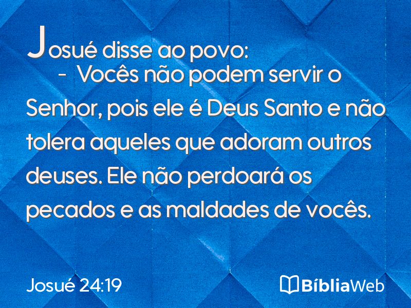 Josué 24:19 em imagem para compartilhar