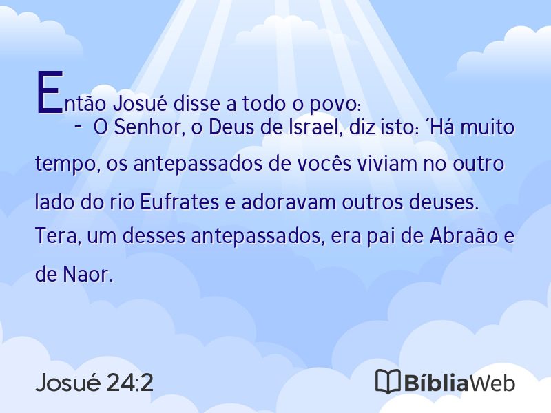 Josué 24:2 em imagem para compartilhar