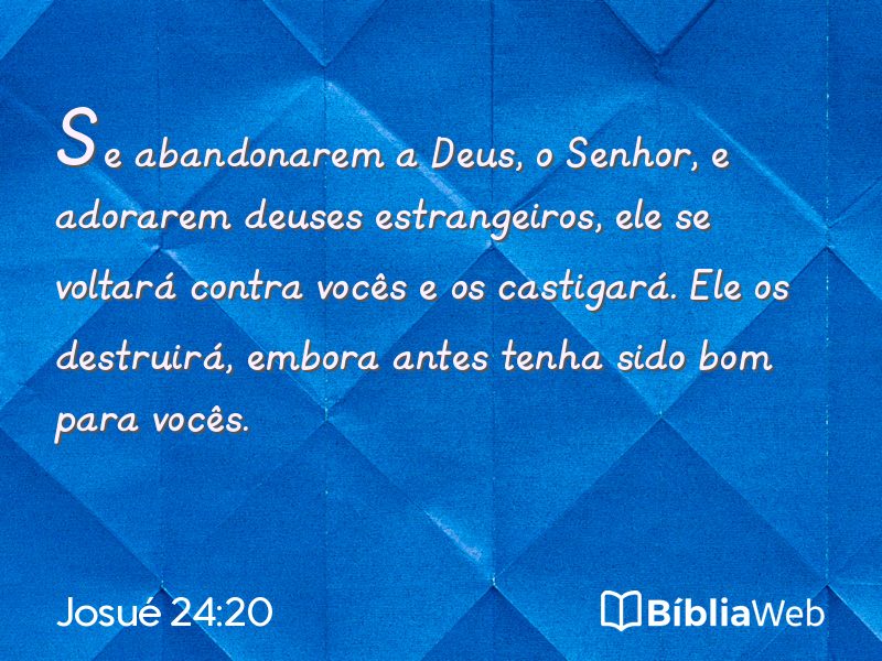 Josué 24:20 em imagem para compartilhar