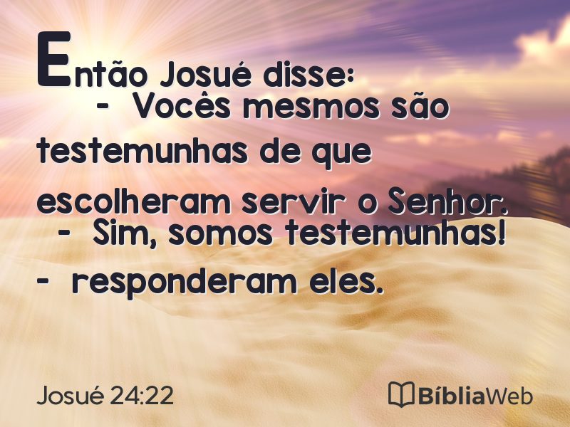 Josué 24:22 em imagem para compartilhar