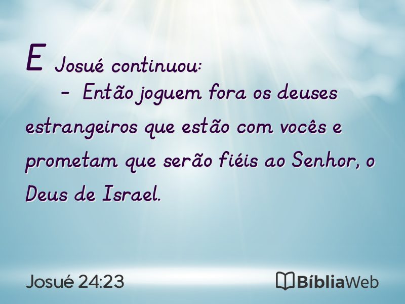 Josué 24:23 em imagem para compartilhar