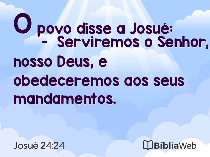Josué 24:24 em imagem para compartilhar