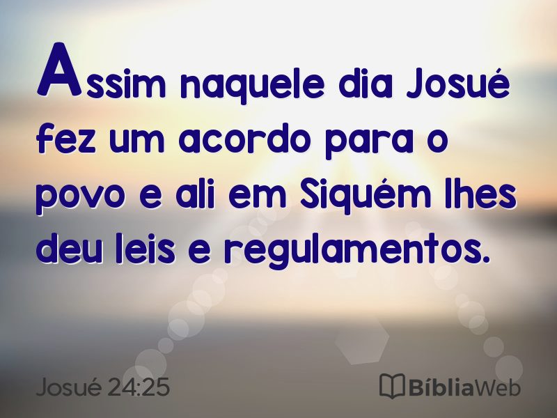 Josué 24:25 em imagem para compartilhar