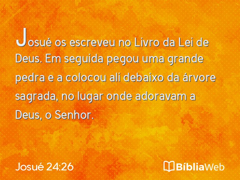 Josué 24:26 em imagem para compartilhar