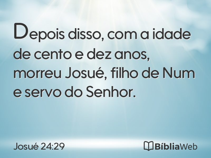 Josué 24:29 em imagem para compartilhar