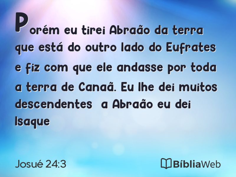 Josué 24:3 em imagem para compartilhar